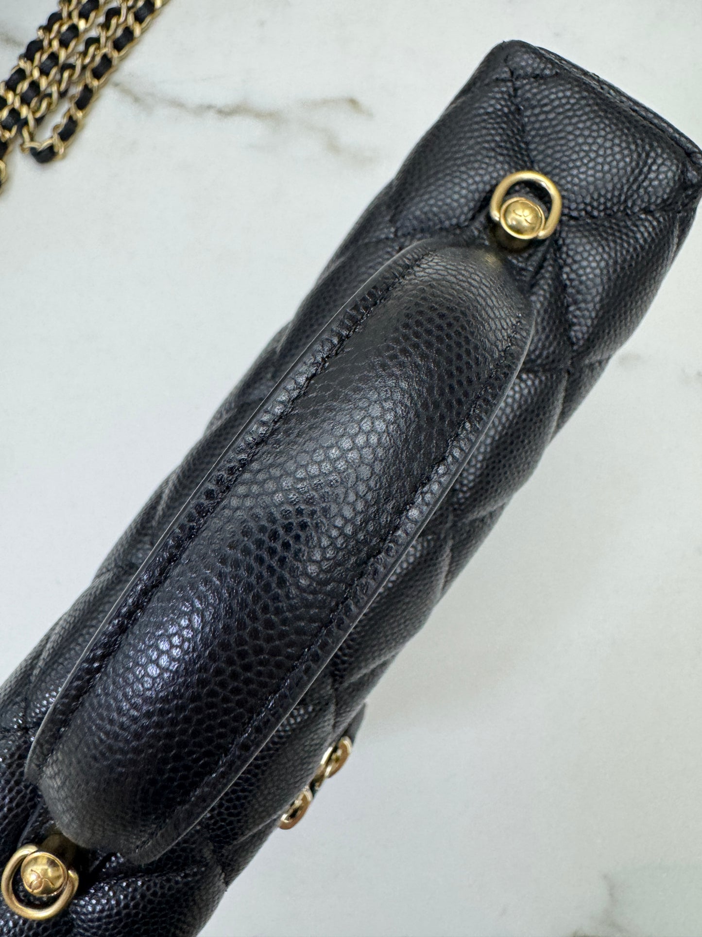 CHANEL 25P 拉絲金扣 LP盒子包