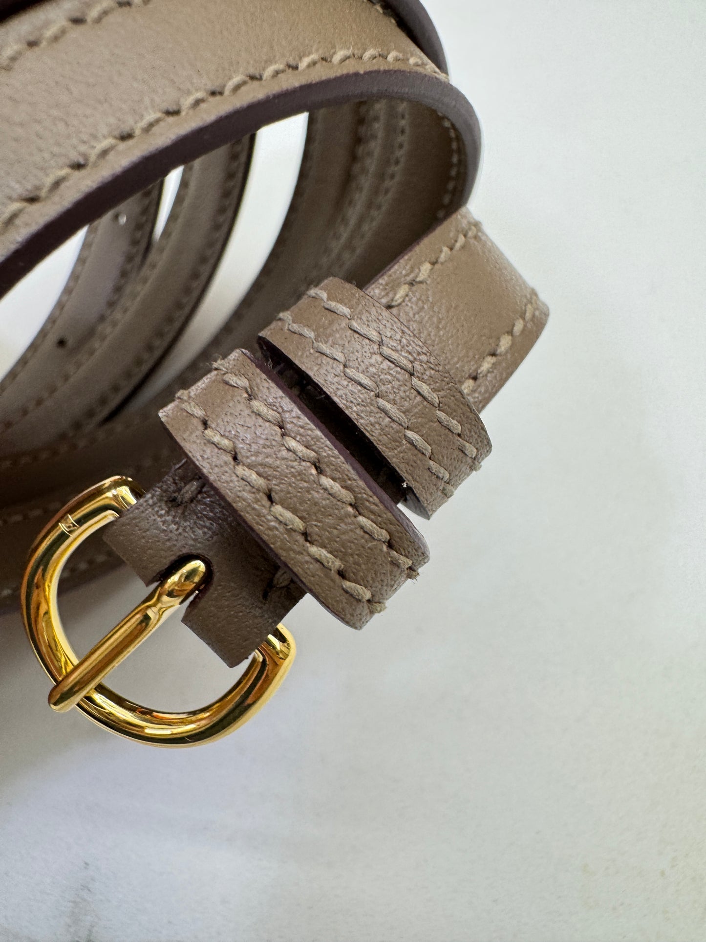 HERMES Mini 2424 大象灰金扣 Evercolor Etoupe GHW