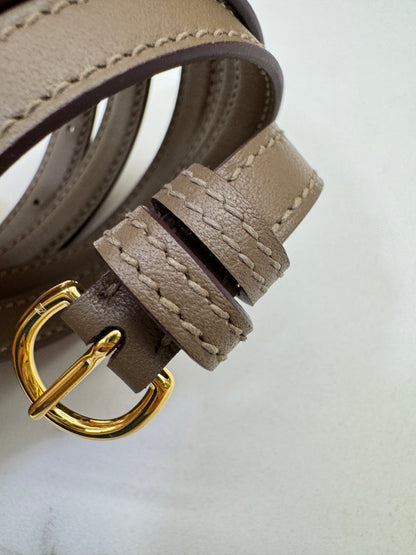 HERMES Mini 2424 大象灰金扣 Evercolor Etoupe GHW