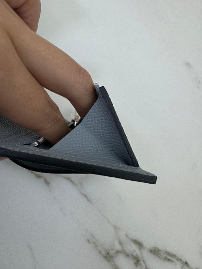 HERMES Bearn 三摺錢包 亞麻藍 Blue Lin Epsom PHW