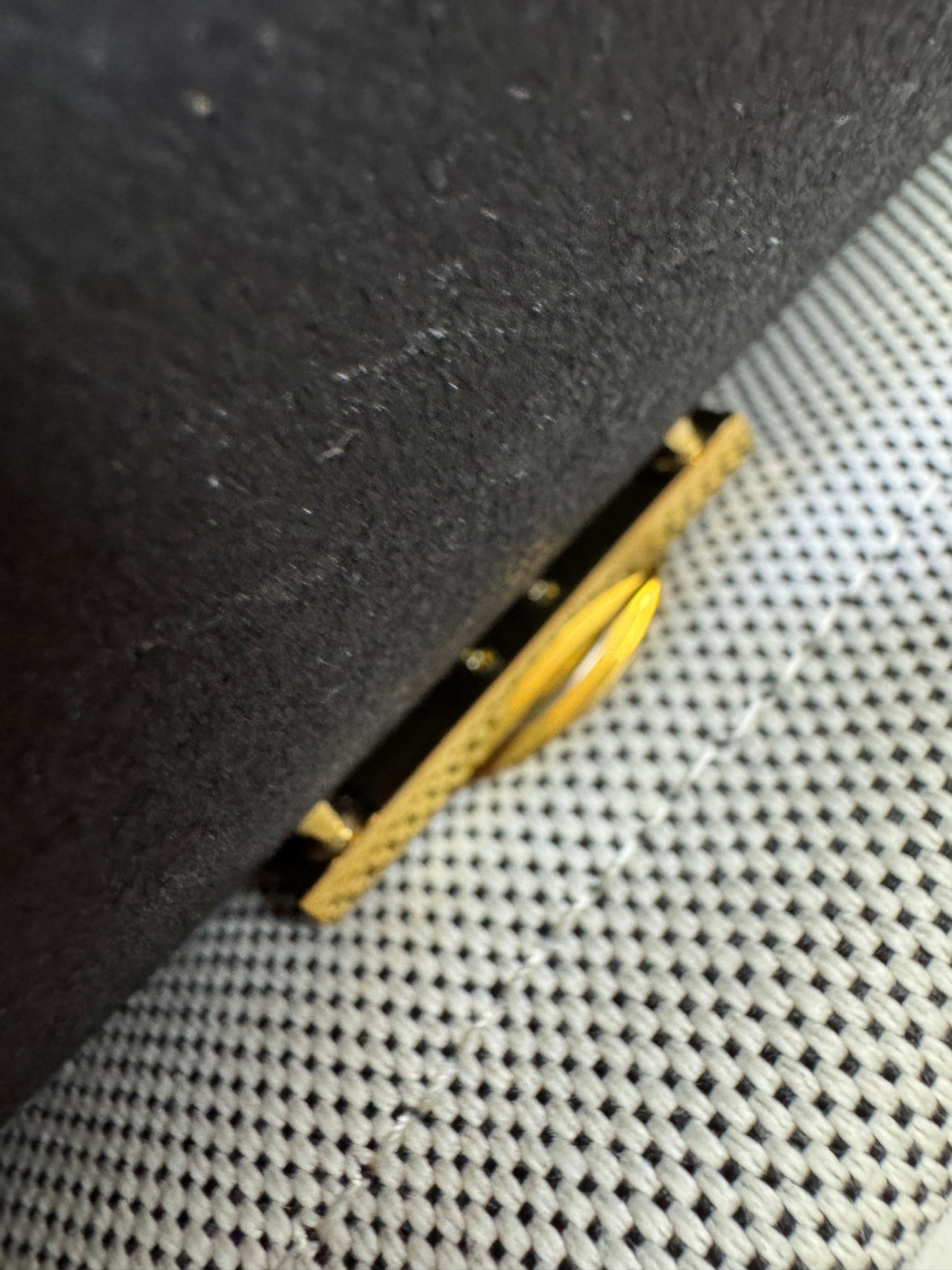 HERMES Mini Herbag 熊貓色 金扣 H Viking 帆布