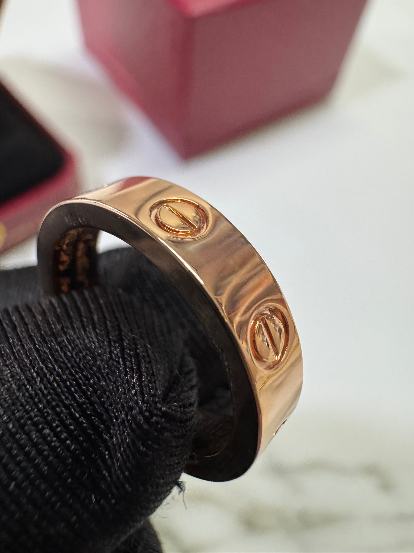 CARTIER Love 玫瑰金 單鑽戒指