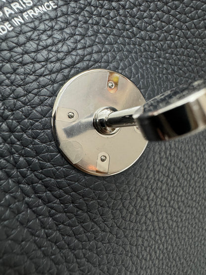 HERMES Lindy 30 石墨灰銀扣 TC 88 Graphite PHW