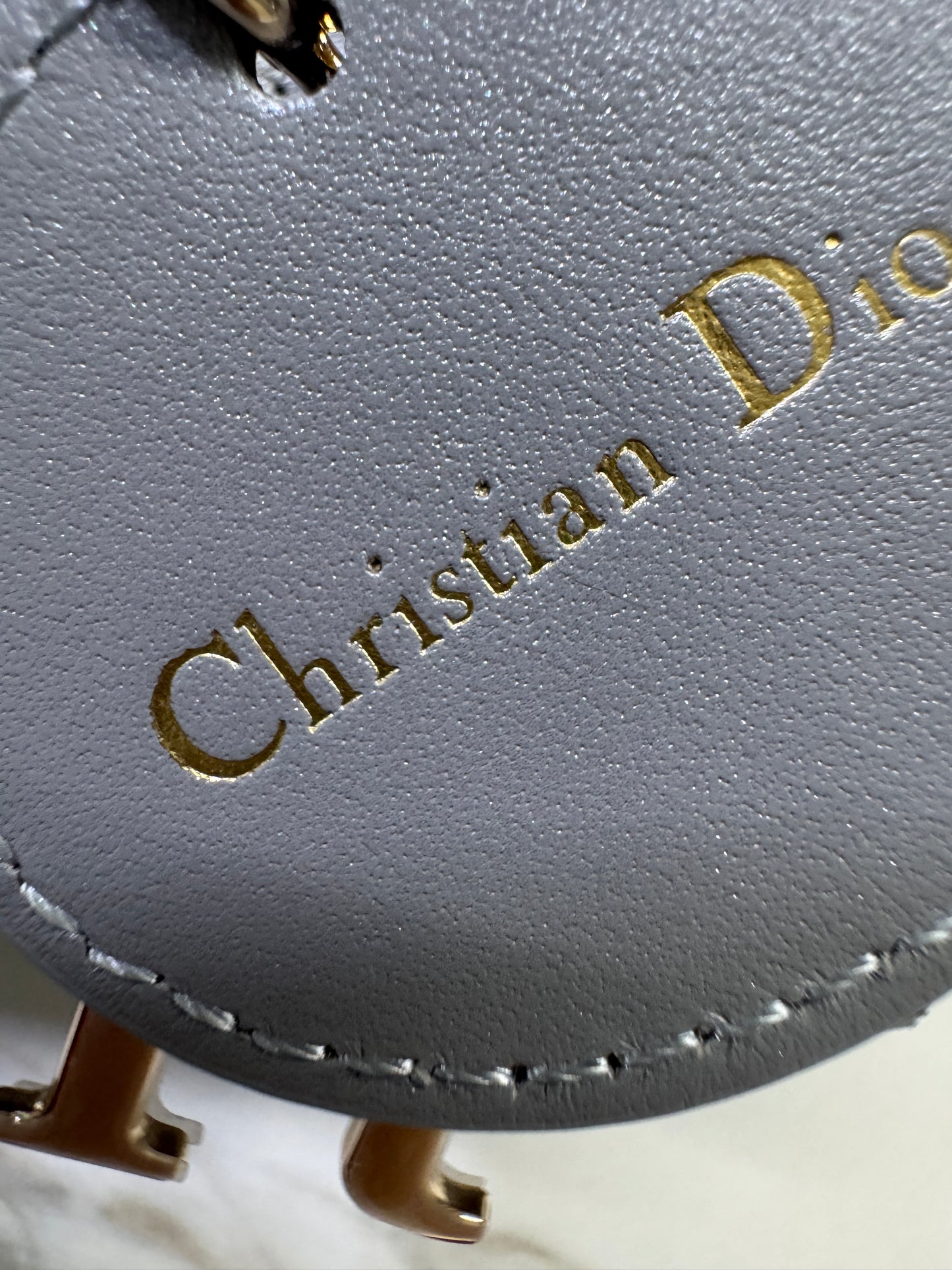 DIOR Lady Dior Mini 珠光灰