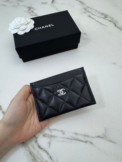 CHANEL 黑銀牛 Cardholder