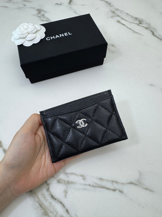 CHANEL 黑銀牛 Cardholder