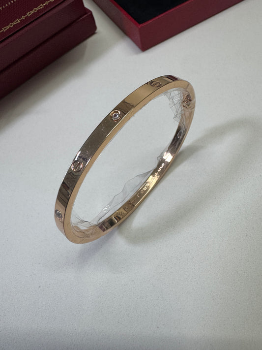 CARTIER Love Bracelet 玫瑰金 窄版 6鑽