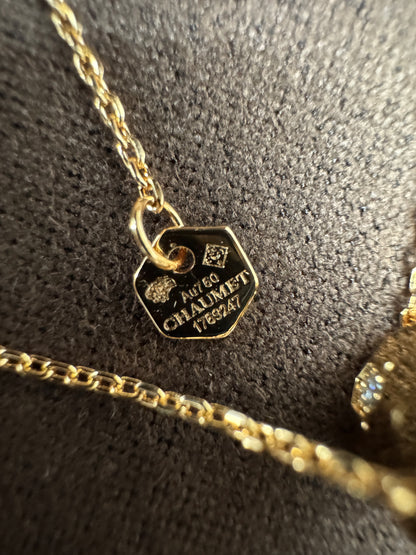 CHAUMET Bee My Love 玫瑰金筒形項鏈