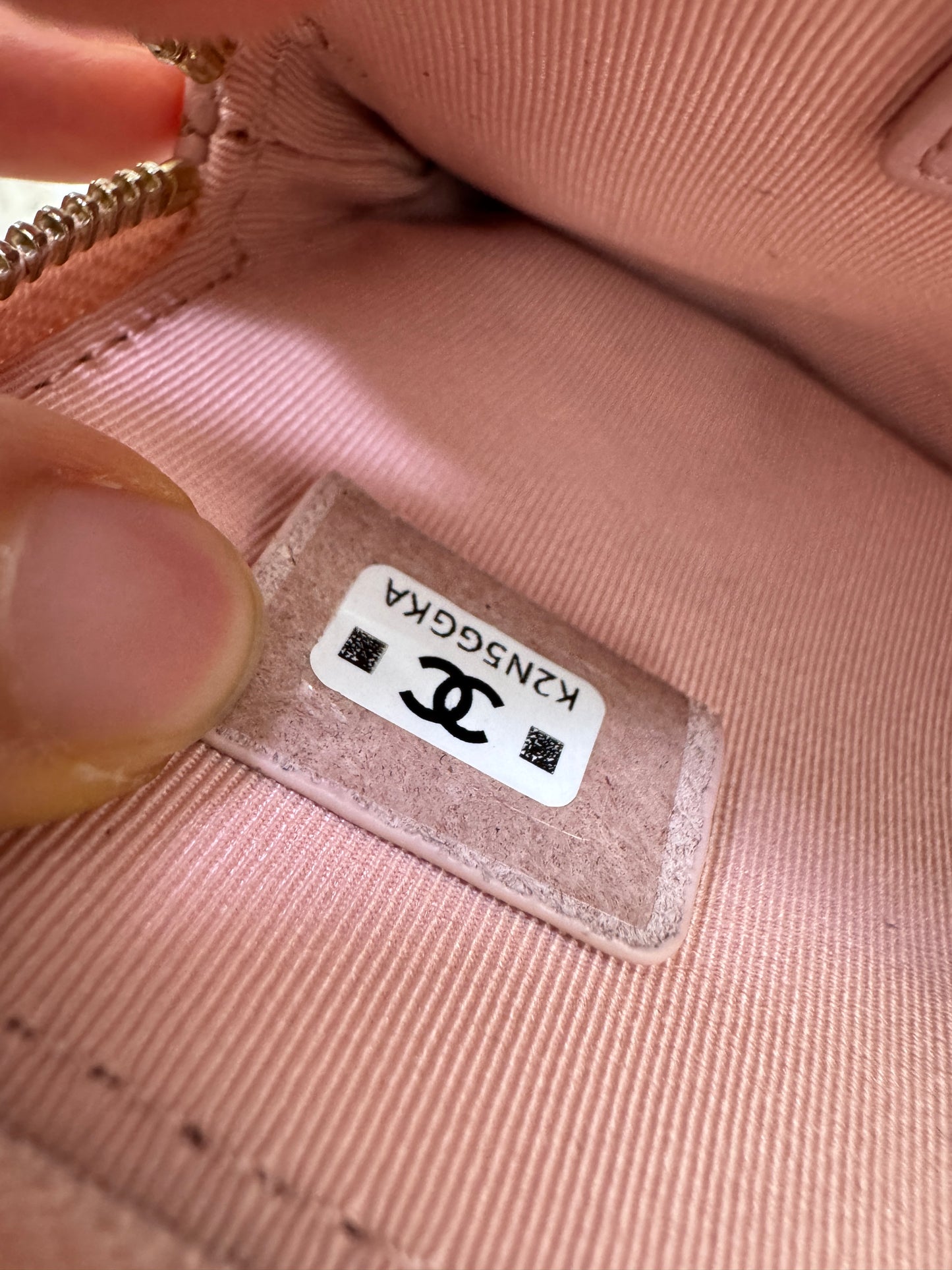 CHANEL 吐司零錢包 22B櫻花粉