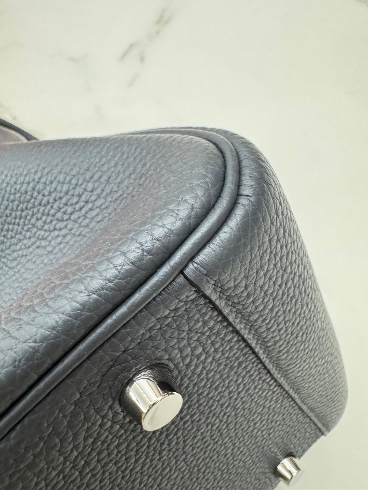 HERMES Lindy 30 石墨灰銀扣 TC 88 Graphite PHW