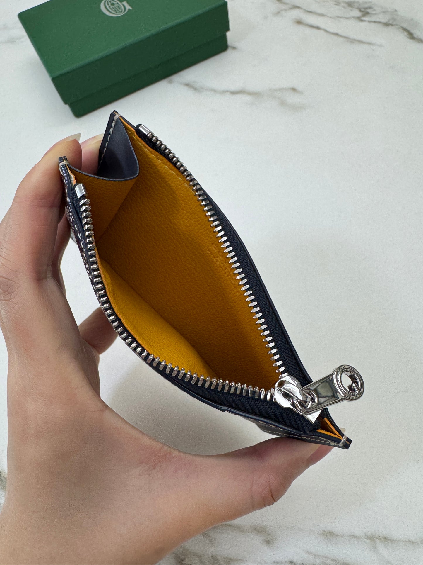 GOYARD Bourbon Zipped Cardholder 海軍藍
