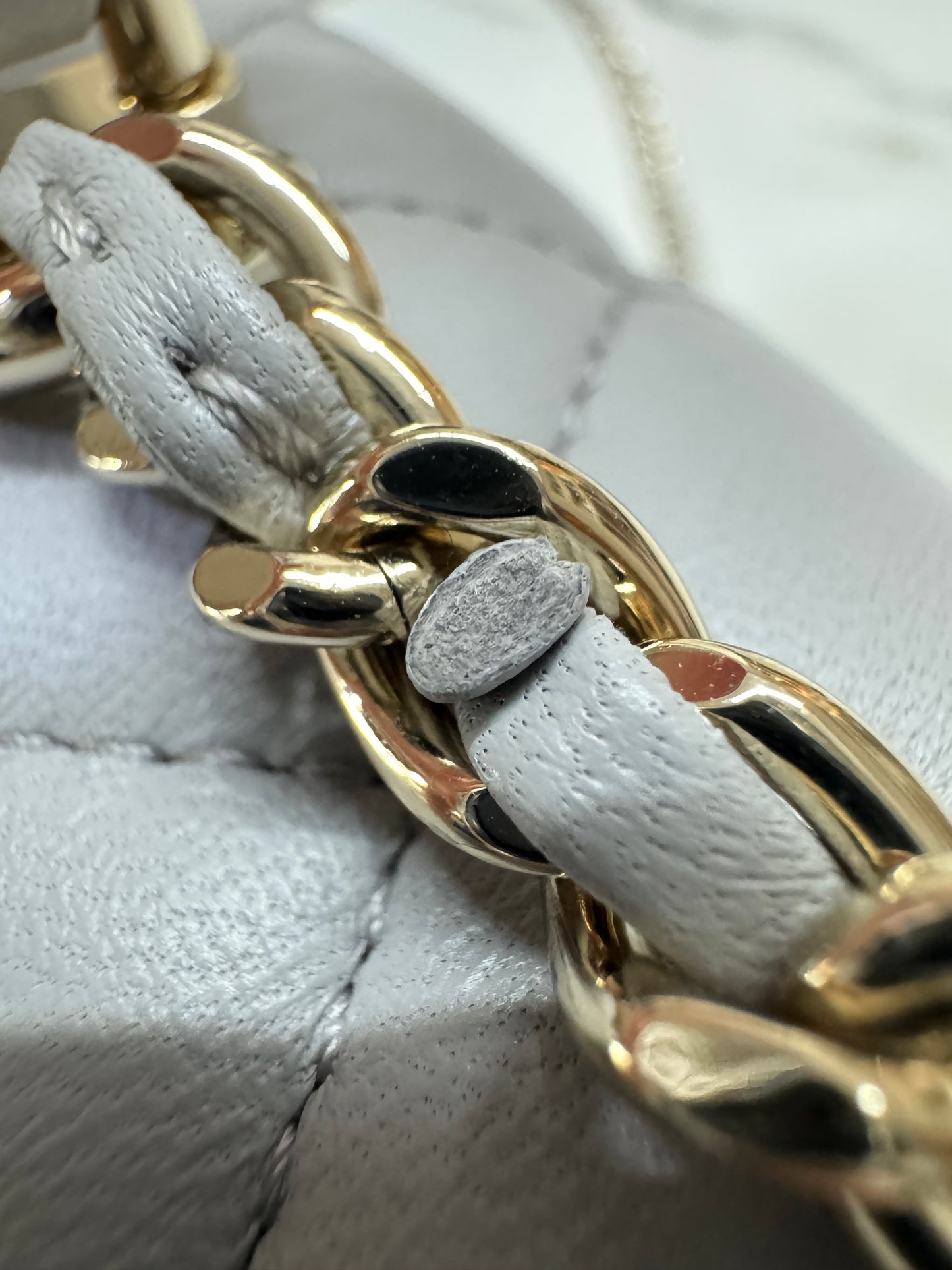 CHANEL Mini CF Handle 25P 淺灰色羊皮