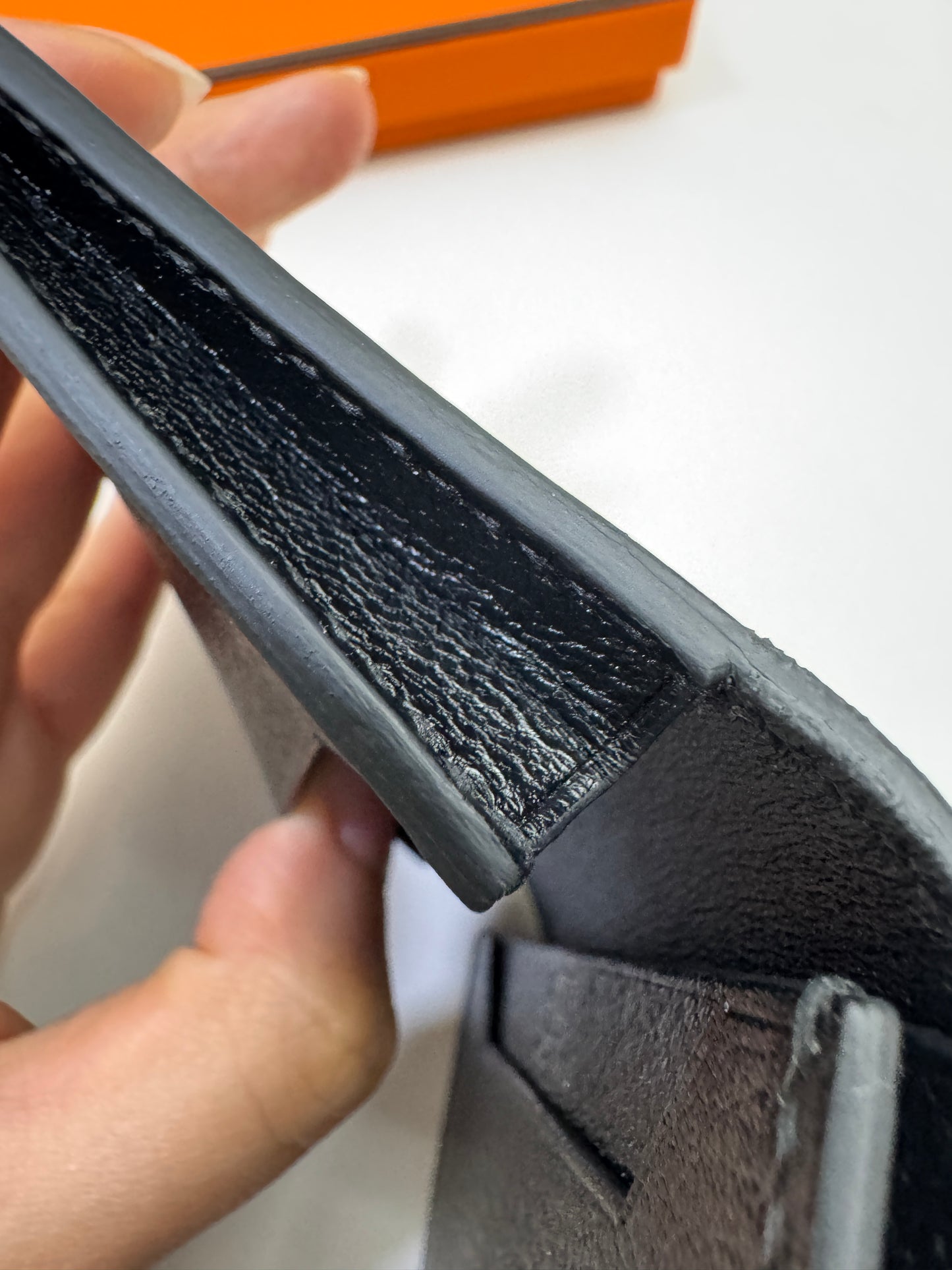 BEARN Mini Wallet 黑色山羊皮 Noir Chevre Mysore PHW