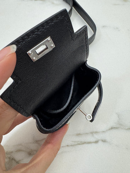 HERMES Kelly Moove 黑銀 Swift Noir PHW