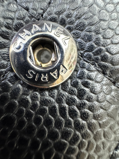 CHANEL CF25 Medium 黑銀牛