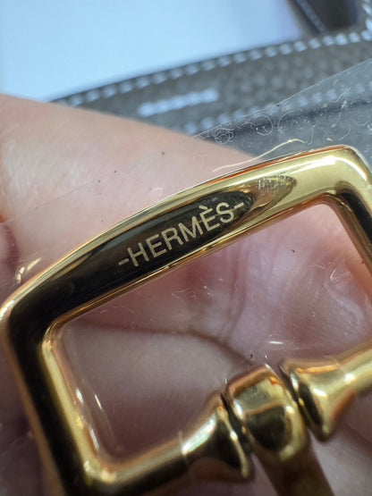HERMES Halzan 25 大象灰金扣