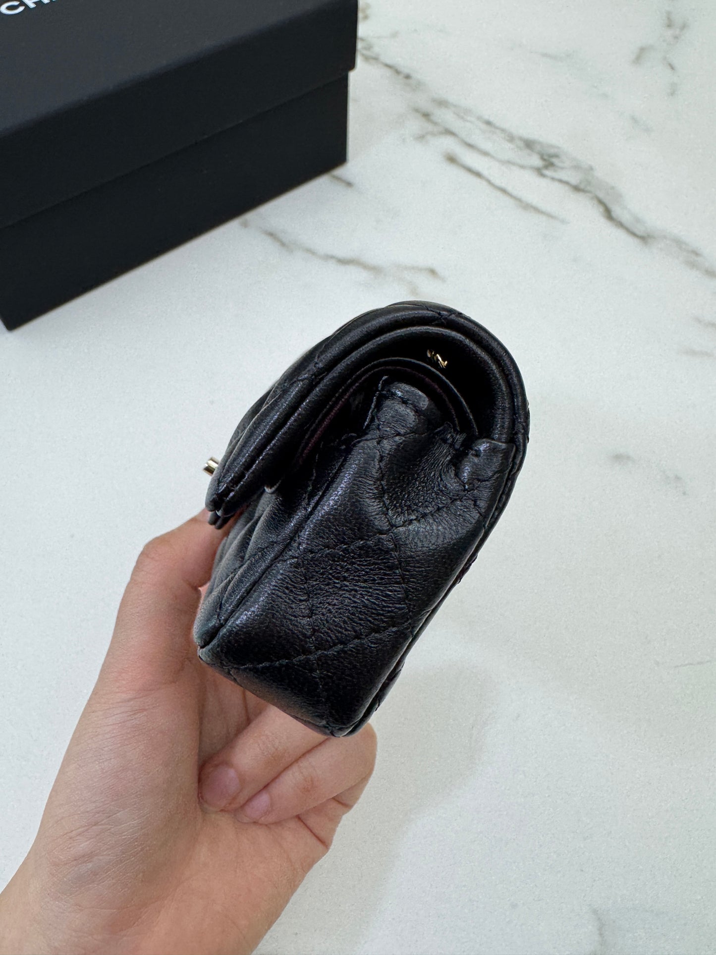 CHANEL 迷你CF包掛 黑色