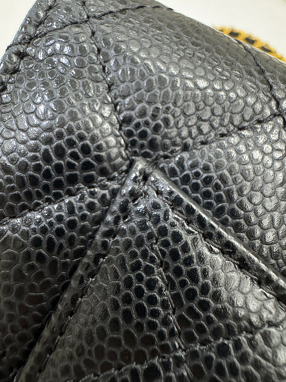 CHANEL Wallet On Chain 黑金牛 新版旋轉扣woc