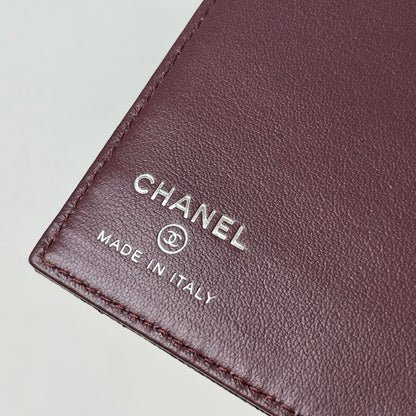 CHANEL Passport Holder 黑色牛皮 金扣/銀扣