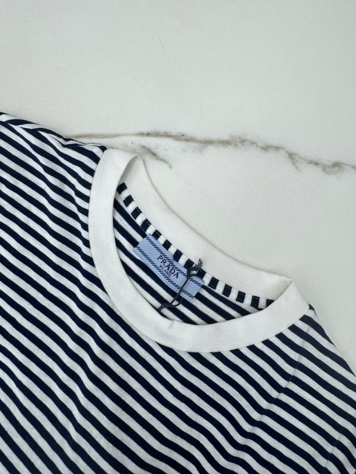 PRADA 條紋抽繩短款上衣 Cropped Top