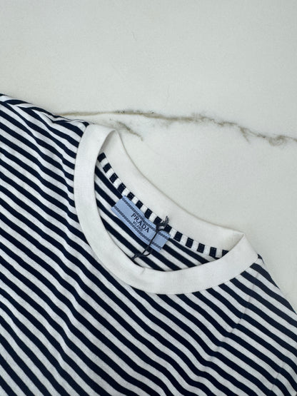 PRADA 條紋抽繩短款上衣 Cropped Top