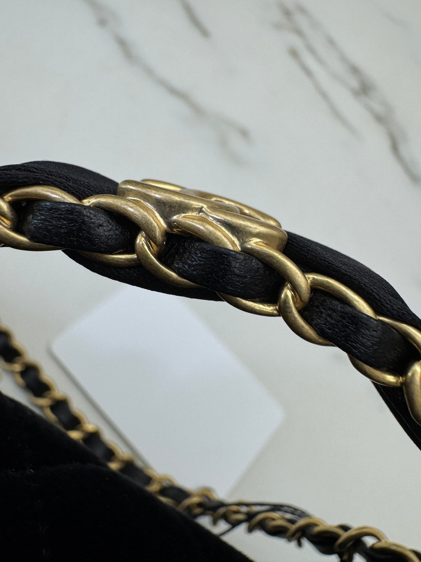 CHANEL 25K 蝴蝶結絲絨 Mini CF Top Handle