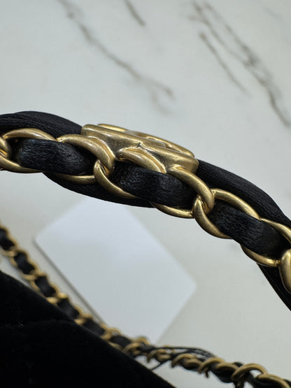 CHANEL 25K 蝴蝶結絲絨 Mini CF Top Handle