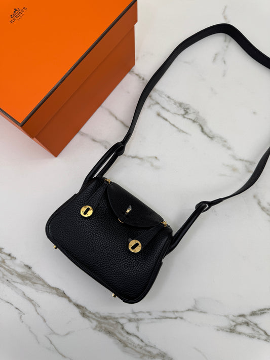 HERMES Mini Lindy I 黑色 Noir GHW