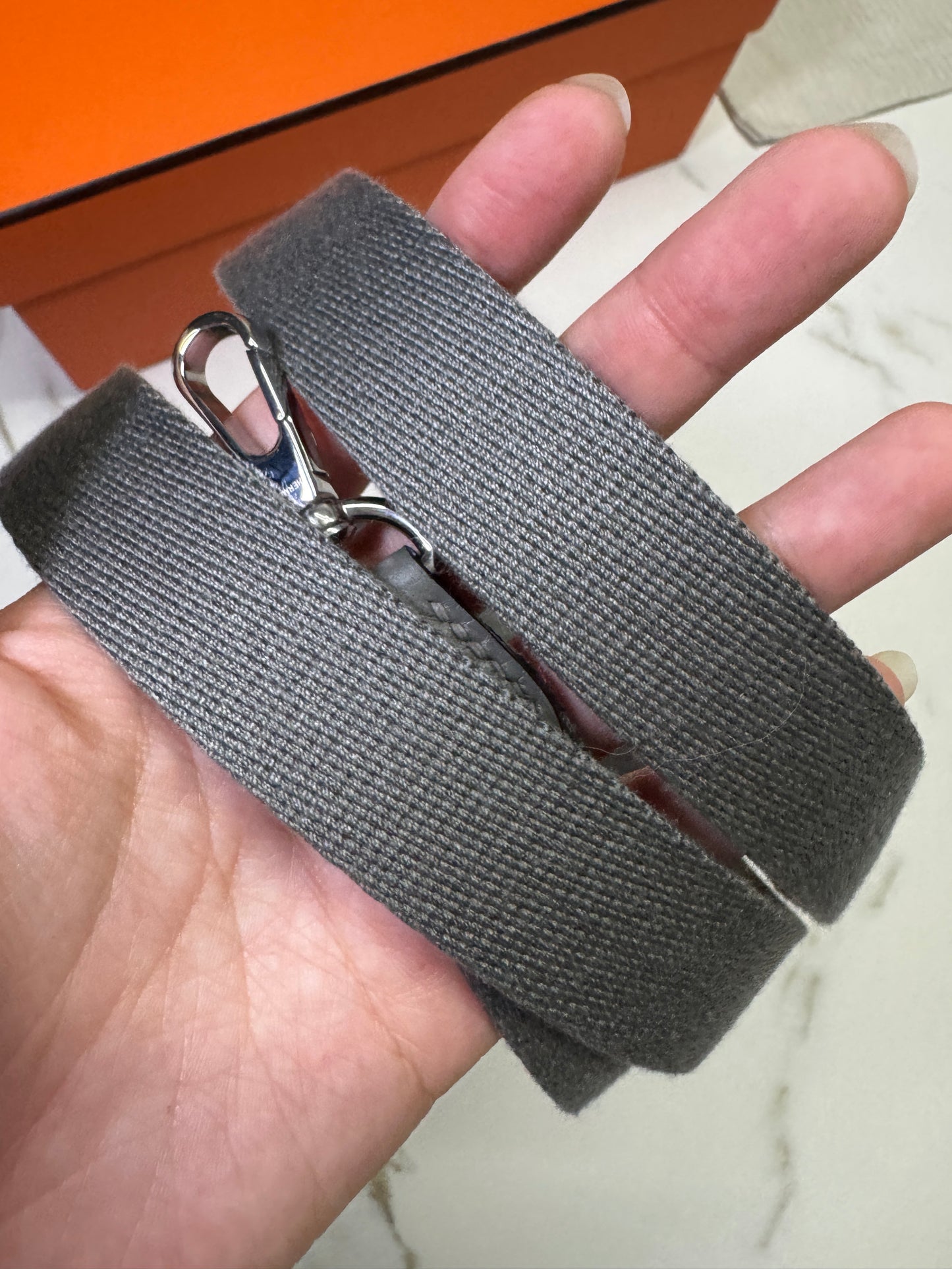 HERMES Mini Evelyn 積雨雲灰 0L Gris Meyer TC 銀扣PHW