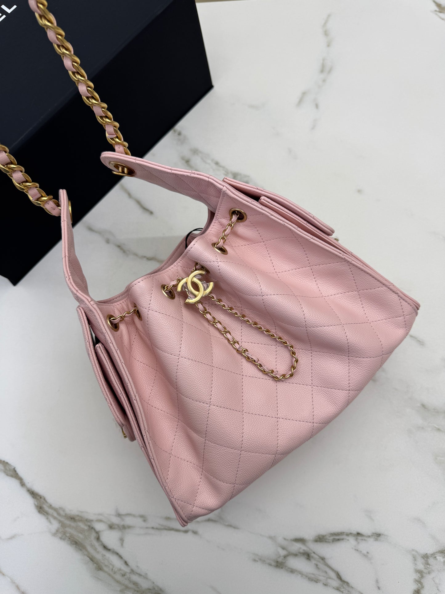 CHANEL 25Bag Small 櫻花粉 Pink Caviar 【專櫃查碼版】