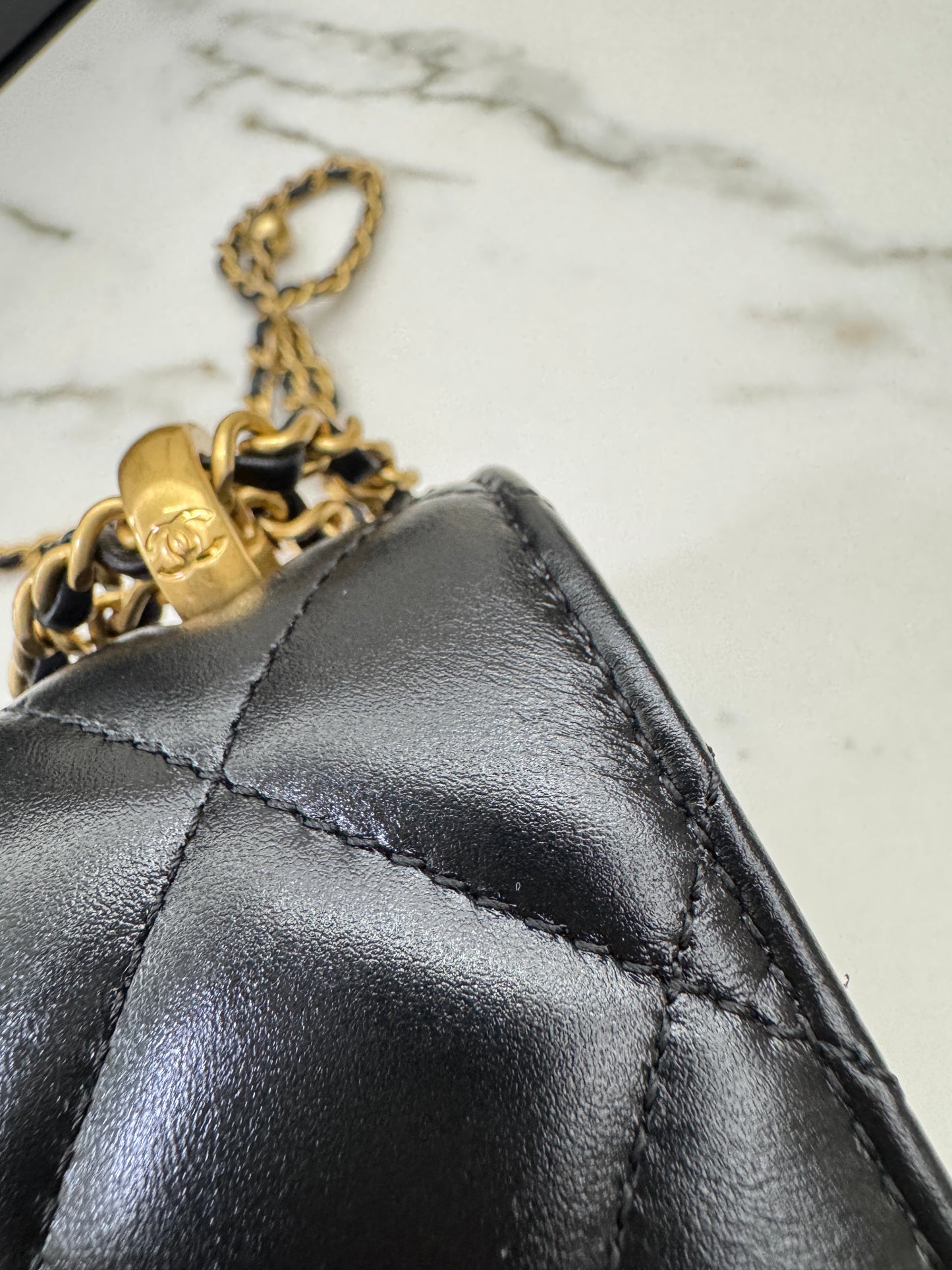 CHANEL 24C雙金珠中號22cm