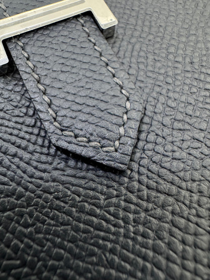 HERMES Bearn Wallet 午夜藍銀扣 Epsom Bleu Nuit PHW