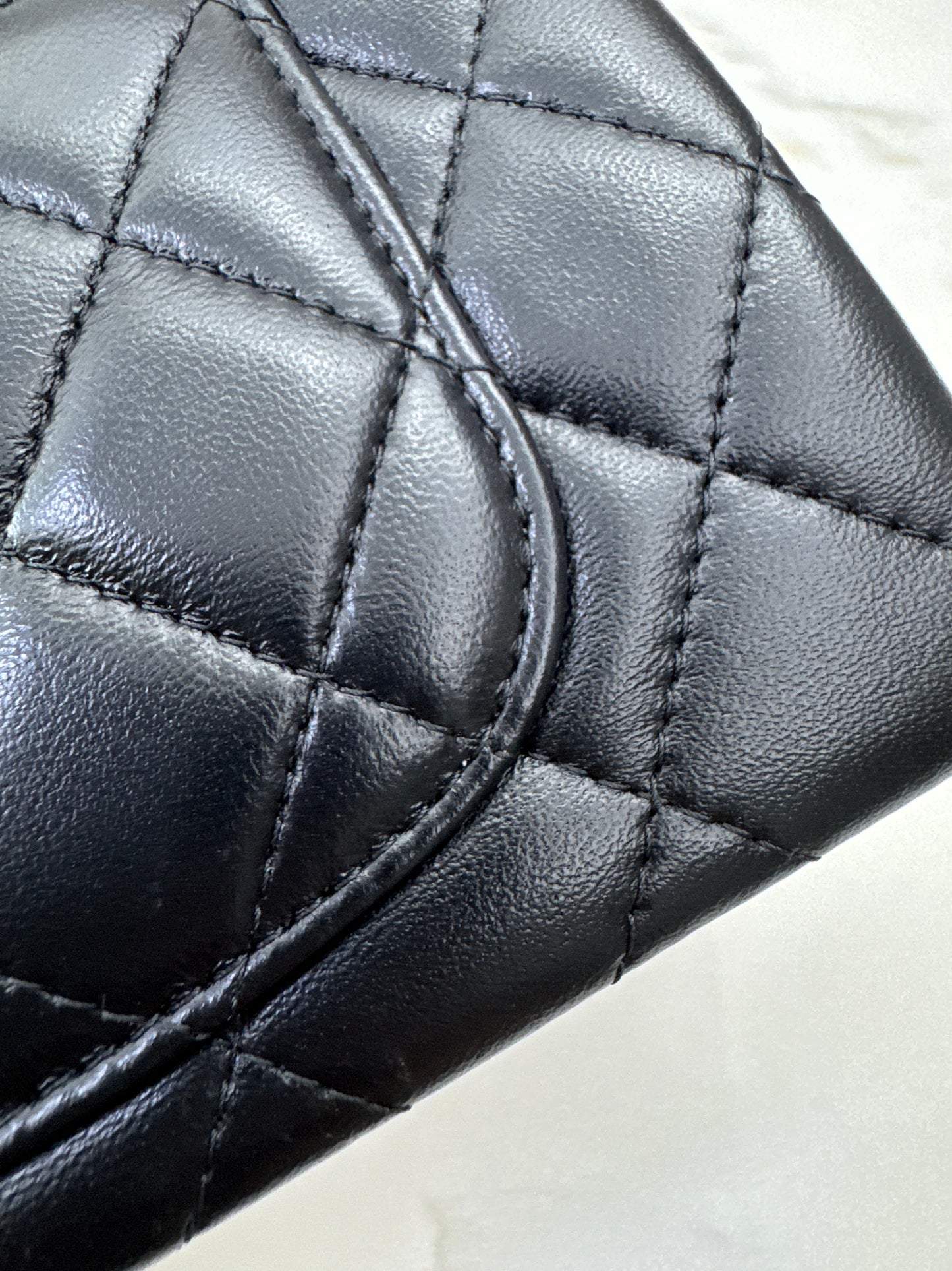 CHANEL Mini CF Handle 黑色羊皮淺金扣 Black Lambskin with GHE