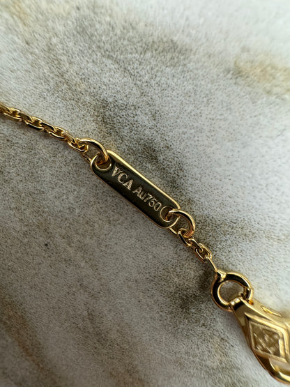 VCA Sweet Alhambra 白貝母金色手鏈 Mini Bracelets