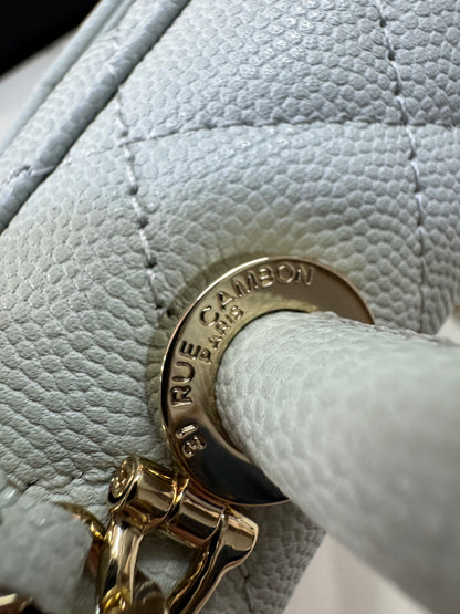 CHANEL 超Mini Coco Handle 24K 灰藍色
