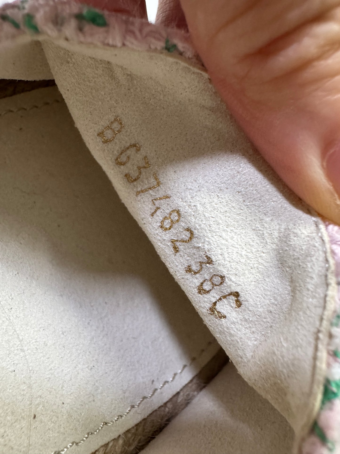 CHANEL 漁夫半拖 軟呢粉紅色拼綠色