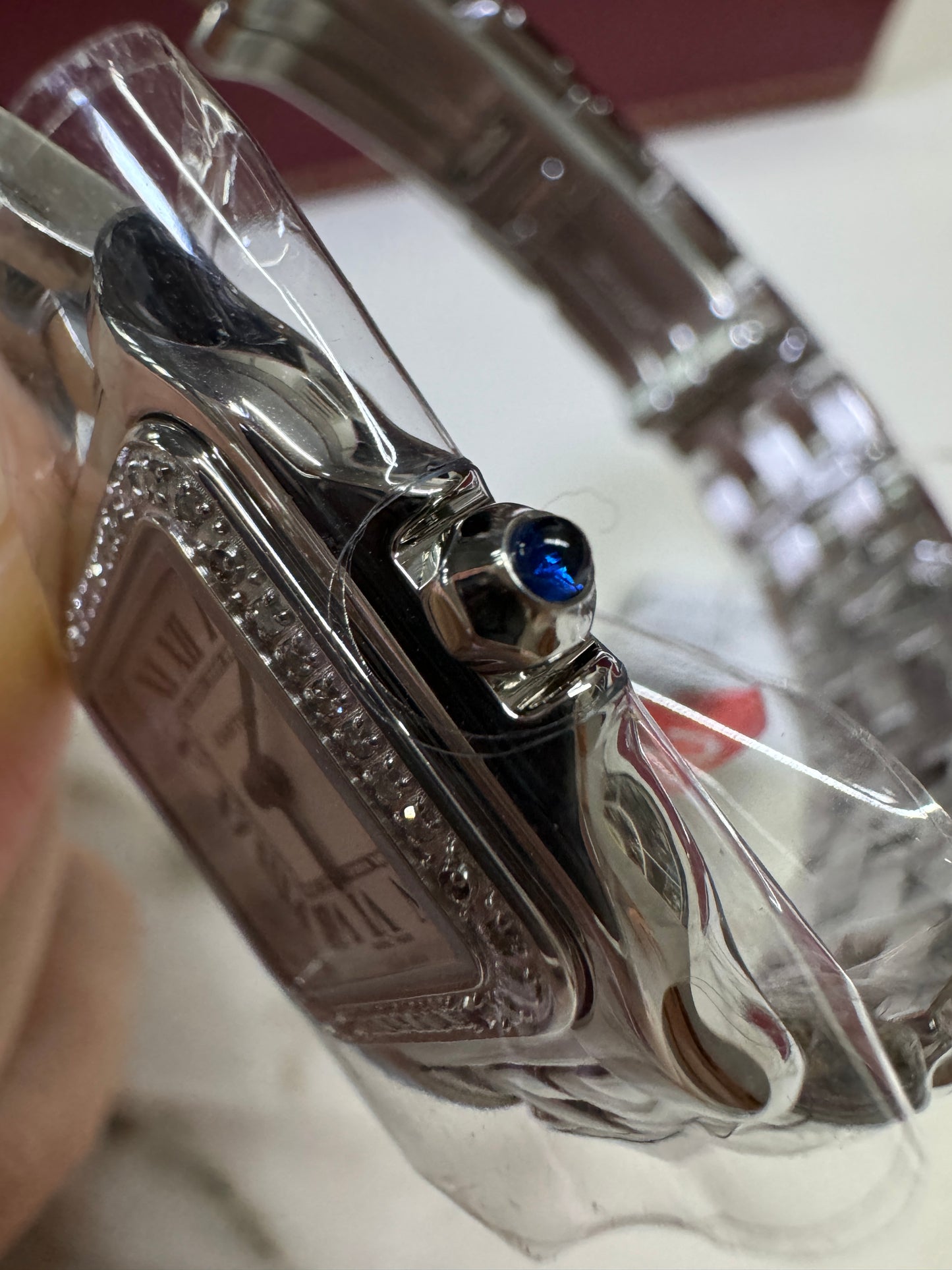 CARTIER 獵豹中號 天然真鑽 銀色