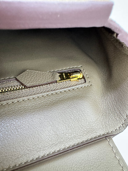 HERMES Mini 2424 大象灰金扣 Evercolor Etoupe GHW