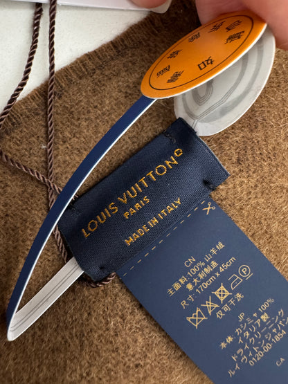 LV Reykjavik Scarf Marron Fonce 100% Cashmere