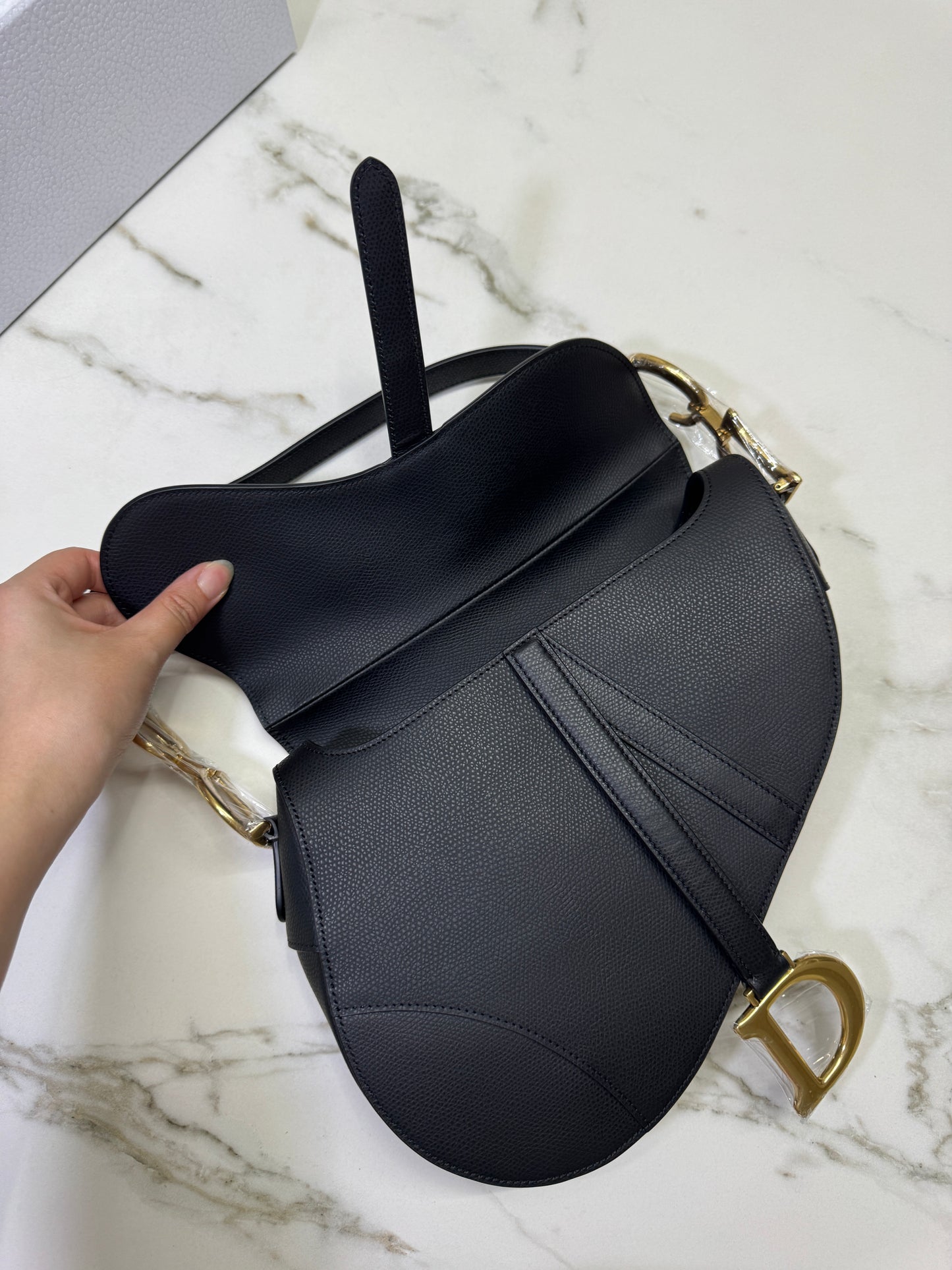 DIOR Saddle Medium Black