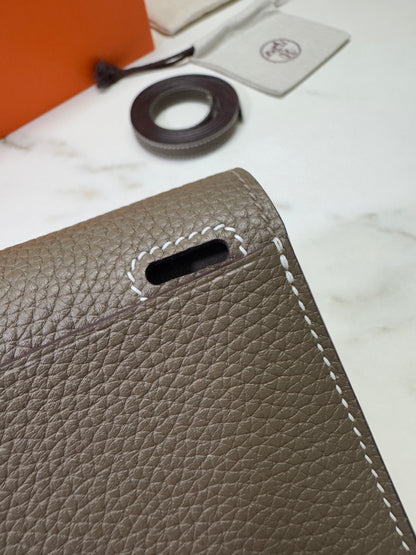 HERMES Halzan 25 大象灰金扣