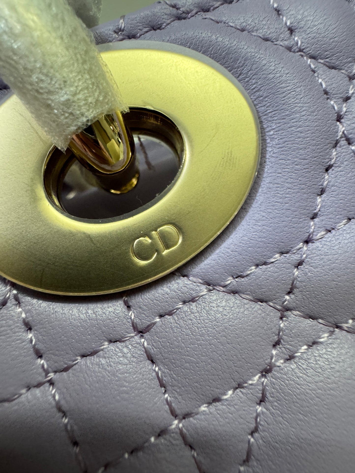 DIOR Mini Lady Dior 紫色羊皮