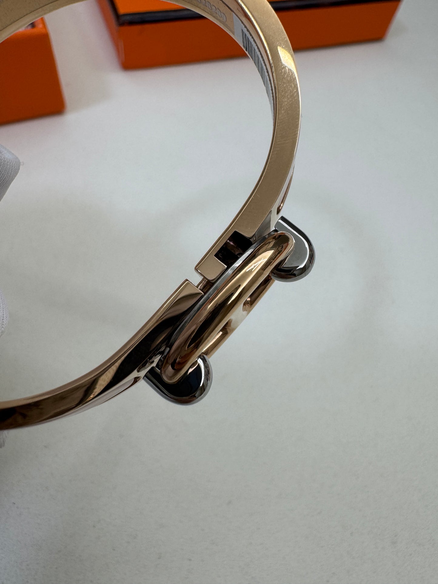 HERMES Mini Clic Chaine d’Ancre Bracelet 粉紅色玫瑰金手鐲