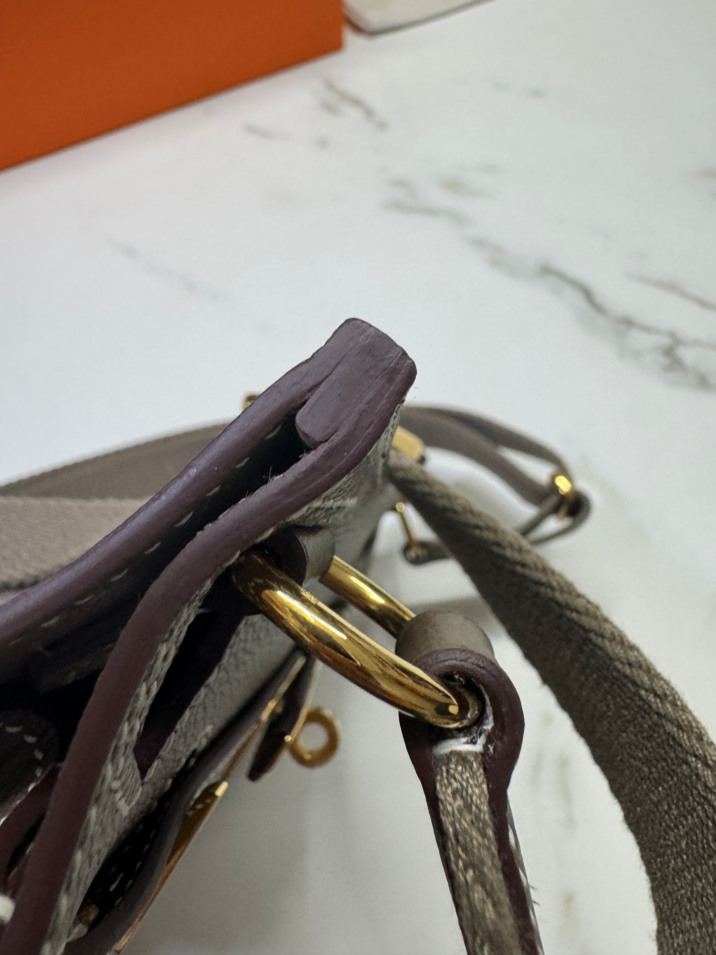 HERMES Jypsiere Mini 大象灰 金扣 evercolor 18 etoupe GHW