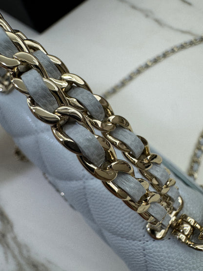 CHANEL 25S Kelly 手機包 Baby Blue