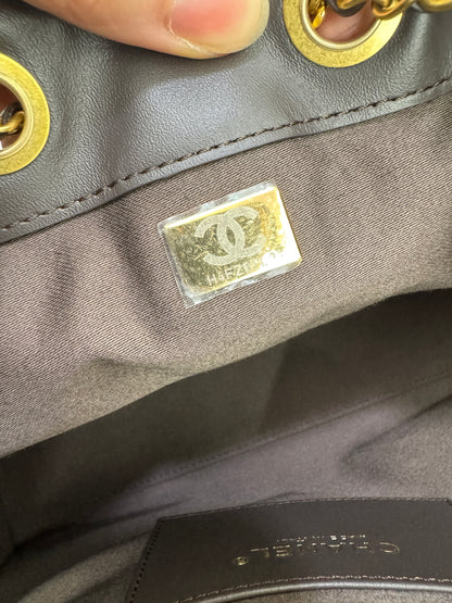 CHANEL 25Bag 麂皮深棕色 Small