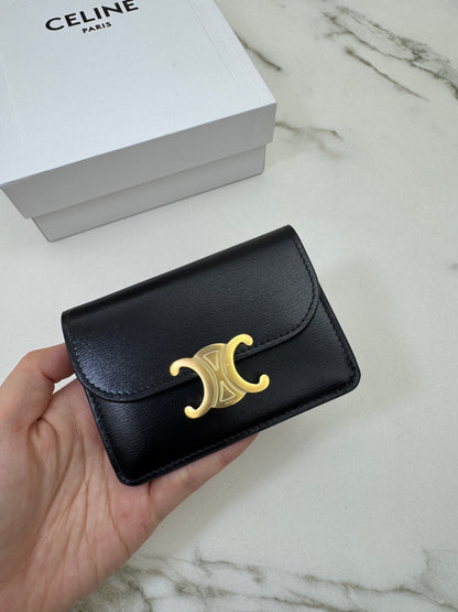 CELINE 凱旋門卡包 Box皮