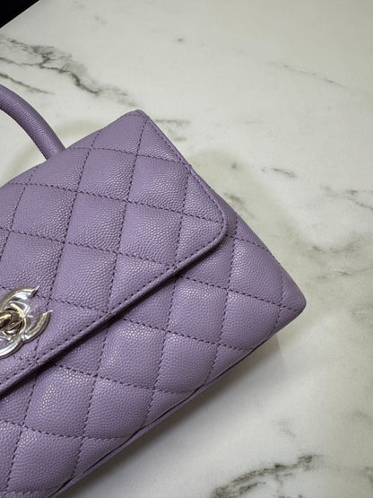 CHANEL Coco Handle 24P紫色 Small