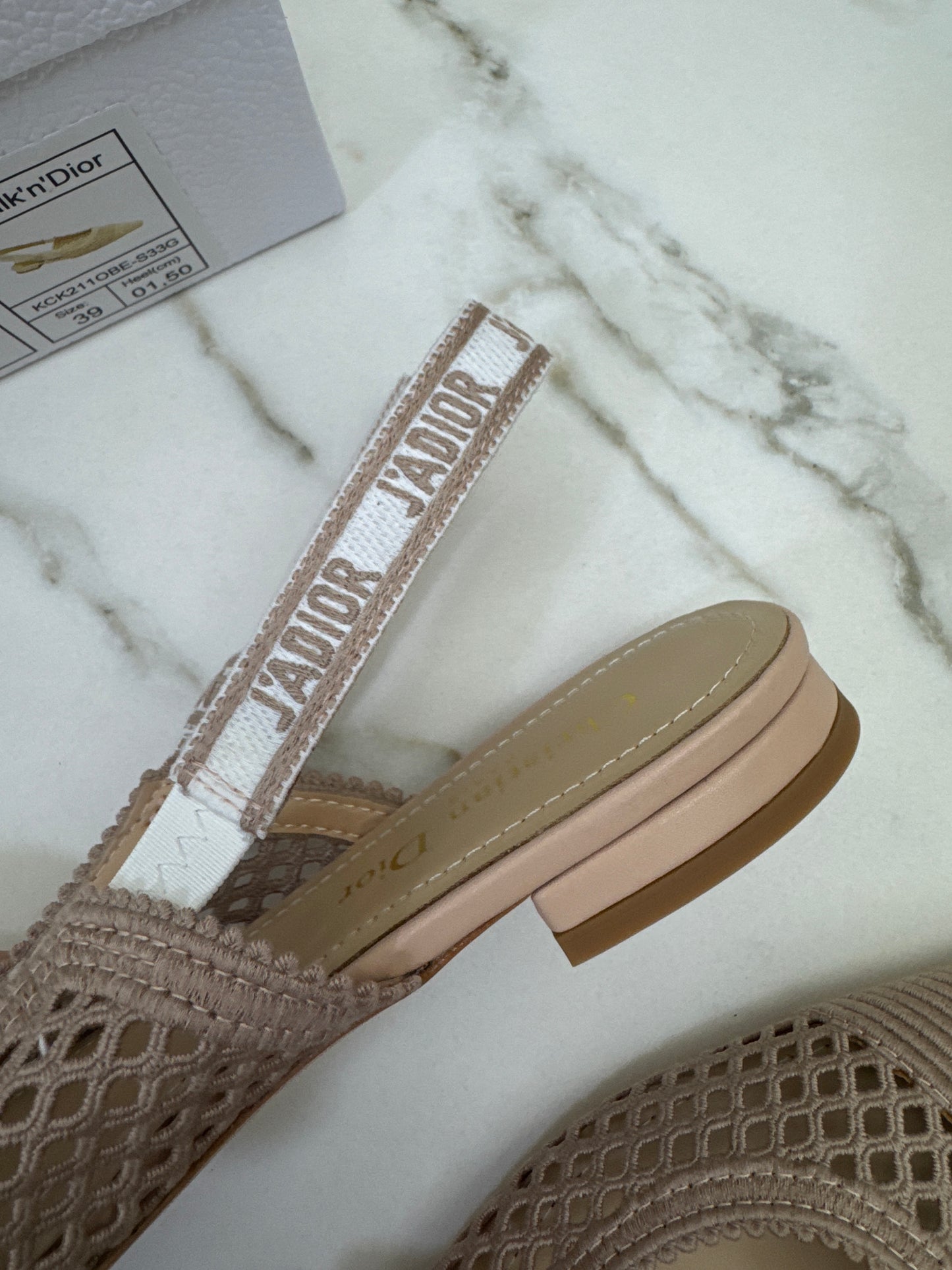 DIOR J’adior Slingback 裸粉鏤空