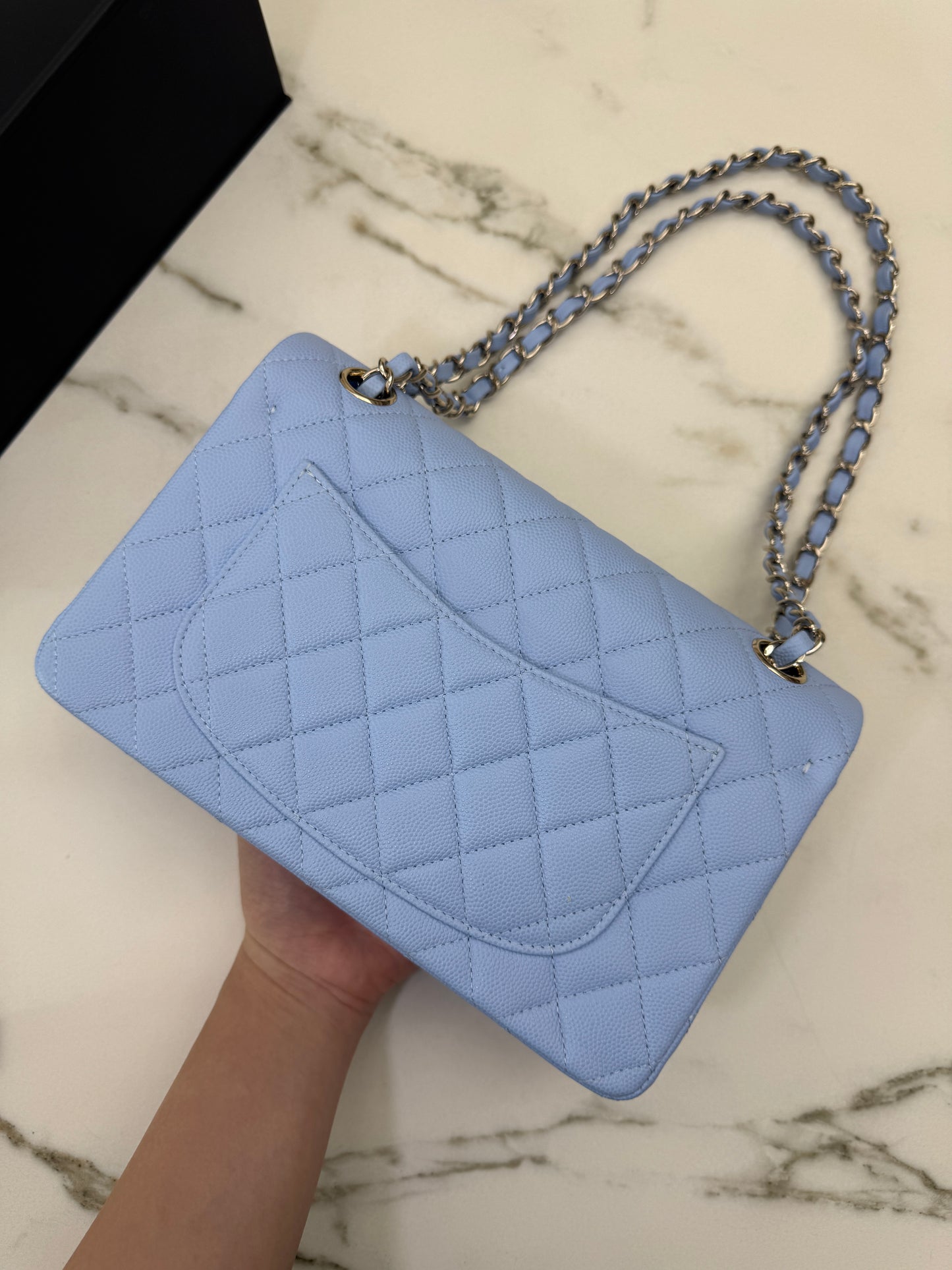 CHANEL CF23 Small 23P粉藍色
